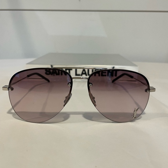 SAINT LAURENT CLASSIC 11 M-008 AVIATOR SUNGLASSES - Picture 10 of 10